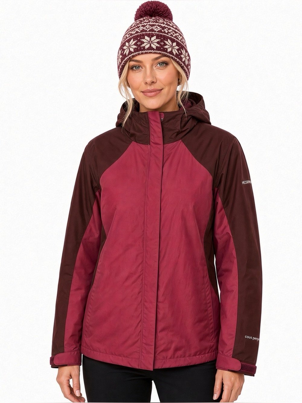 Columbia Omni Shield Pink and Brown Hooded Jacket Size L.